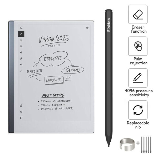 Einktab Magnetic Stylus Pro Pen (eraser&5 extra tips, support tilt) - Image 3