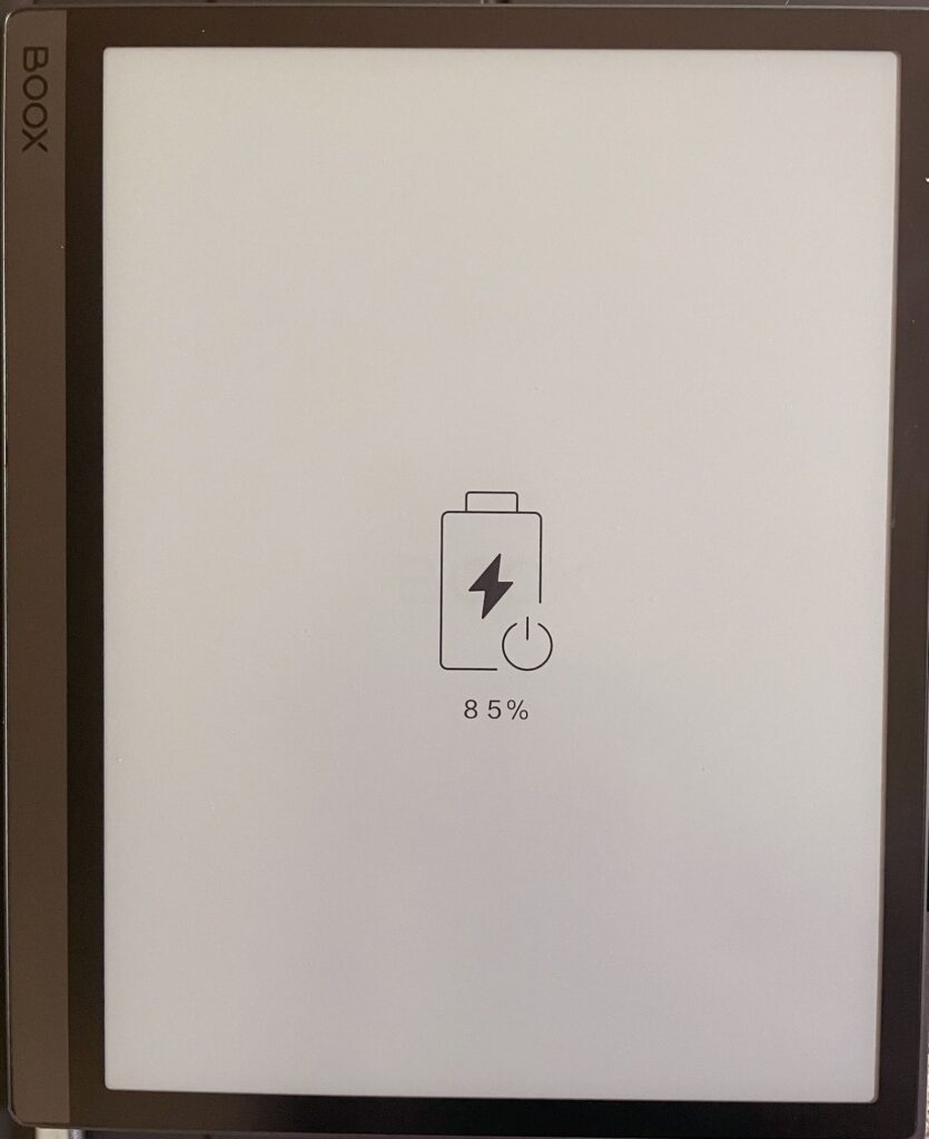 BOOX charging Einktab