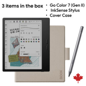 BOOX Go Color 7 (Gen II) + InkSense Plus Stylus + Beige Magnetic Cover Case with Pen Holder