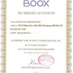 BOOX official distributor in Canada certificate - EINKTAB