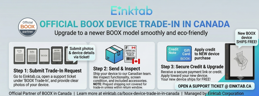 BOOX trade in Canada